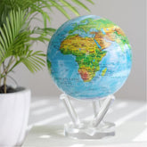 BLUE RELIEF MAP WORLD GLOBE - movaglobes.store