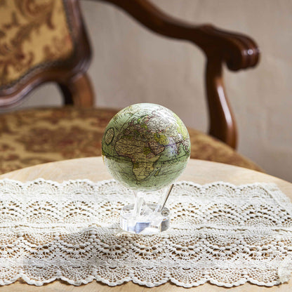 Antique MOVA Globe displayed with vintage-inspired home decor