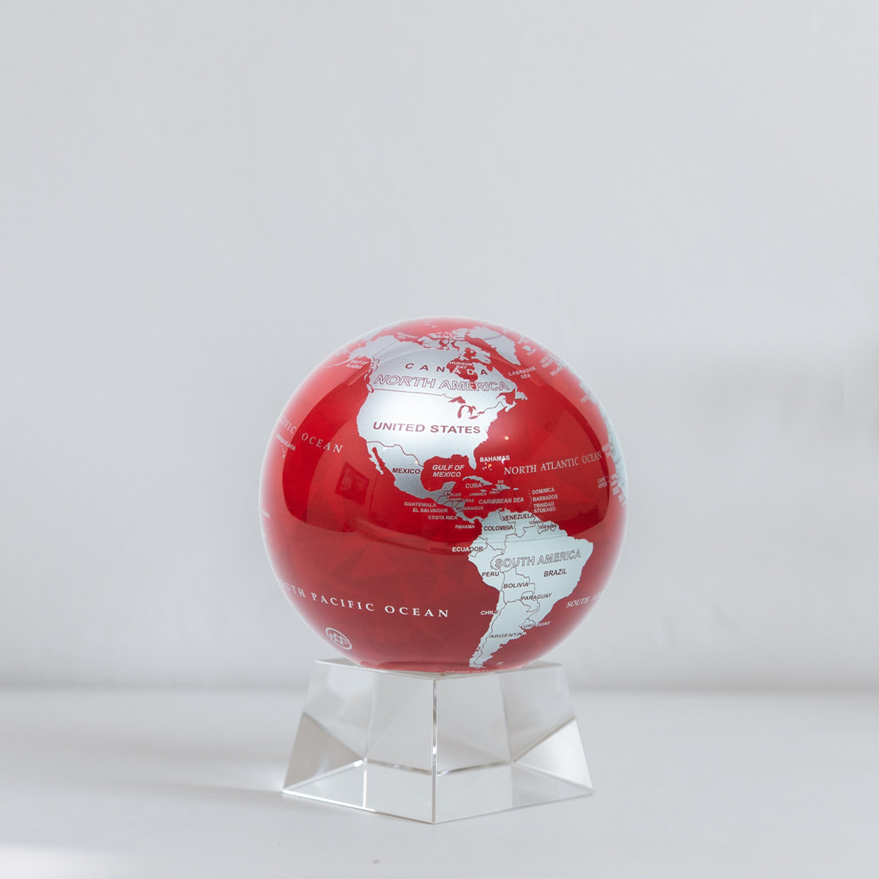 RED AND SILVER GLOBE