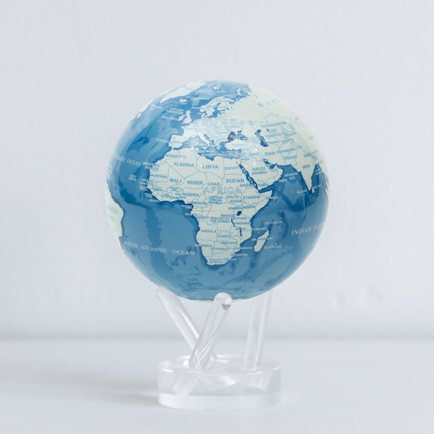 SKY BLUE AND WHITE GLOBE