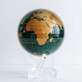 Load image into Gallery viewer, GREEN AND GOLD GLOBE - movaglobes.store
