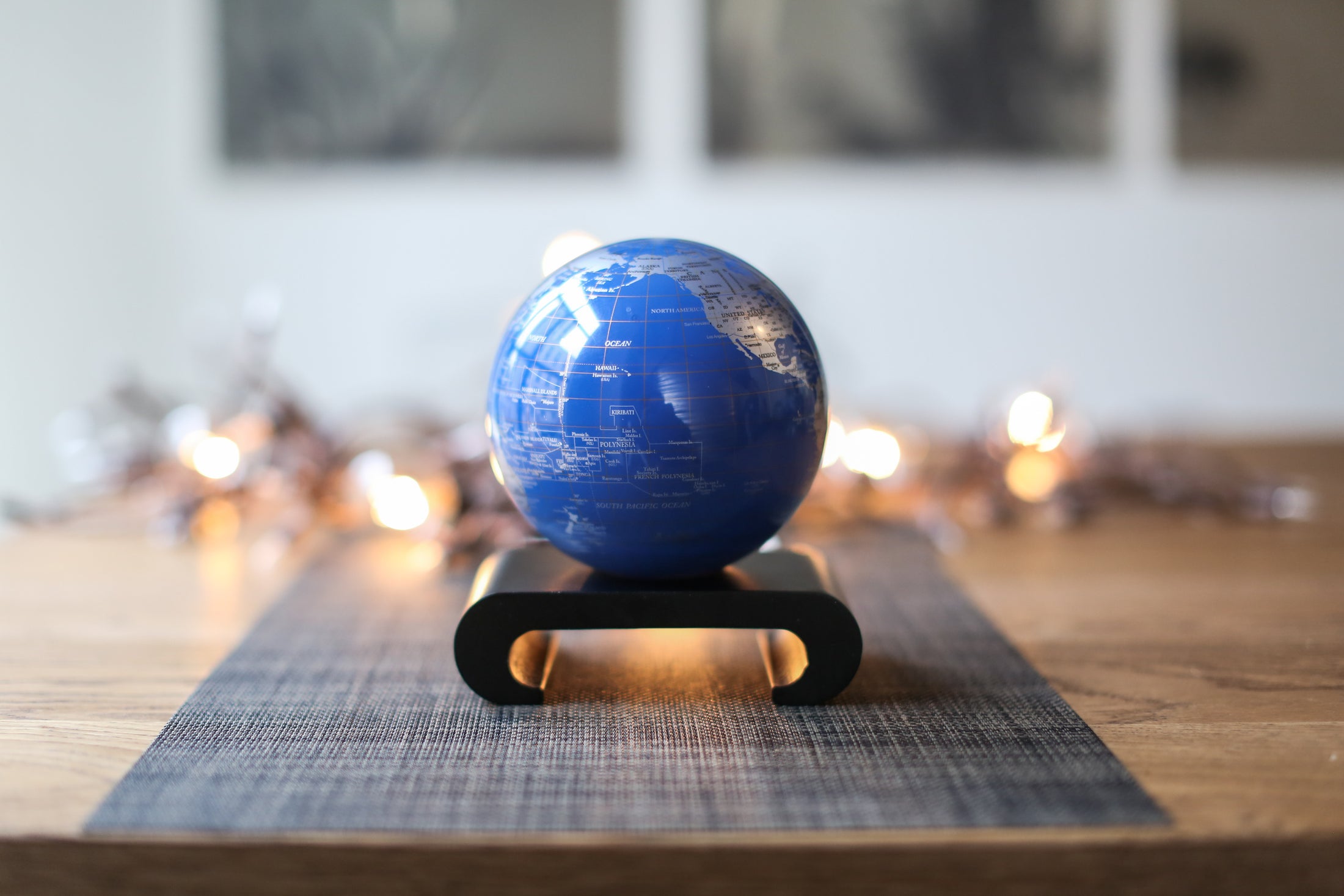 BLUE AND SILVER GLOBE