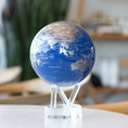 Load image into Gallery viewer, BLUE AND SILVER GLOBE - movaglobes.store
