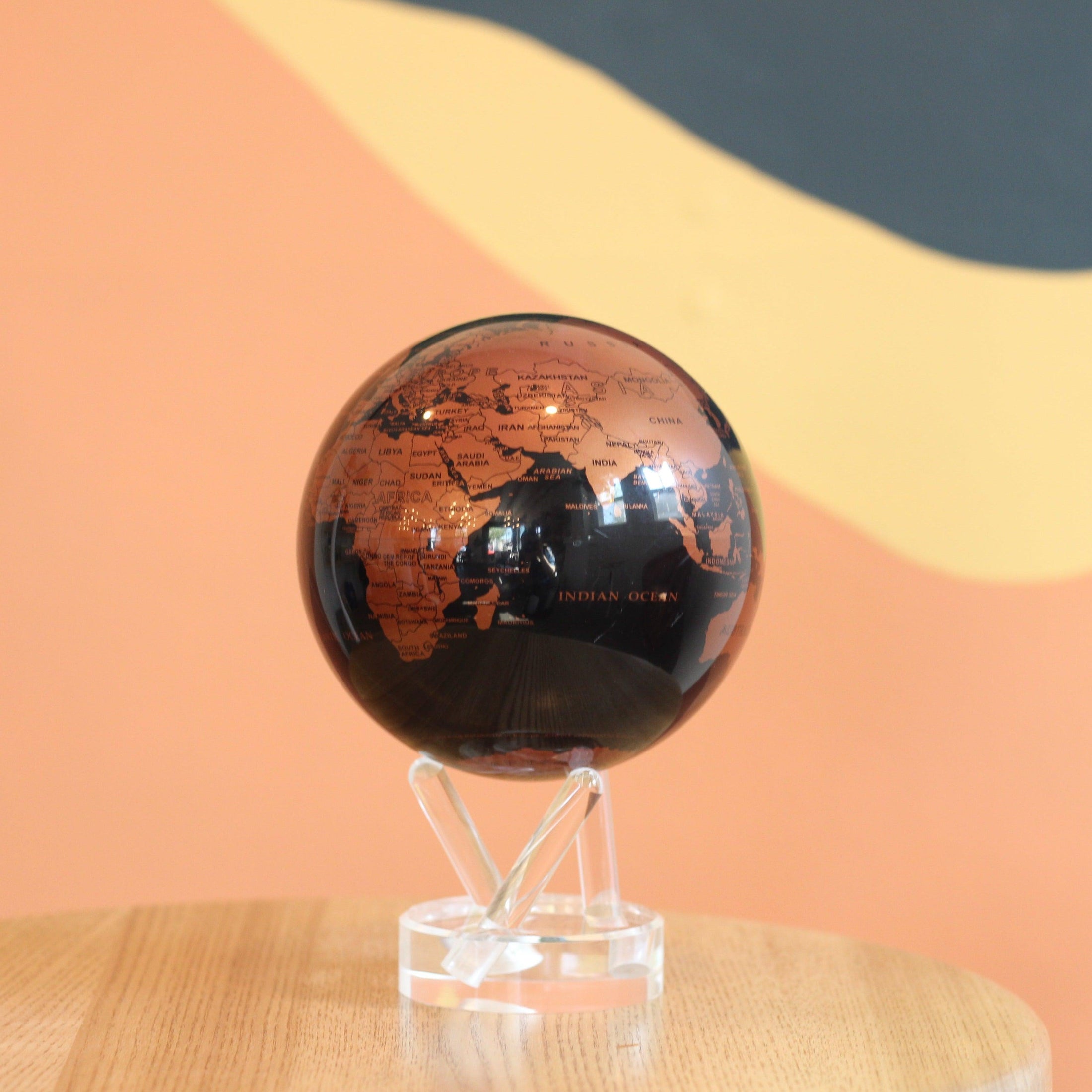 BLACK AND COPPER GLOBE - movaglobes.store