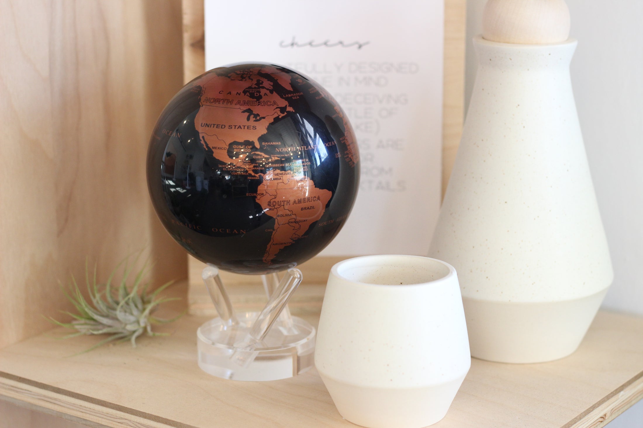 MOVA Globes | Black and Copper Map | Solar Rotating Globe Decor –  movaglobes.store