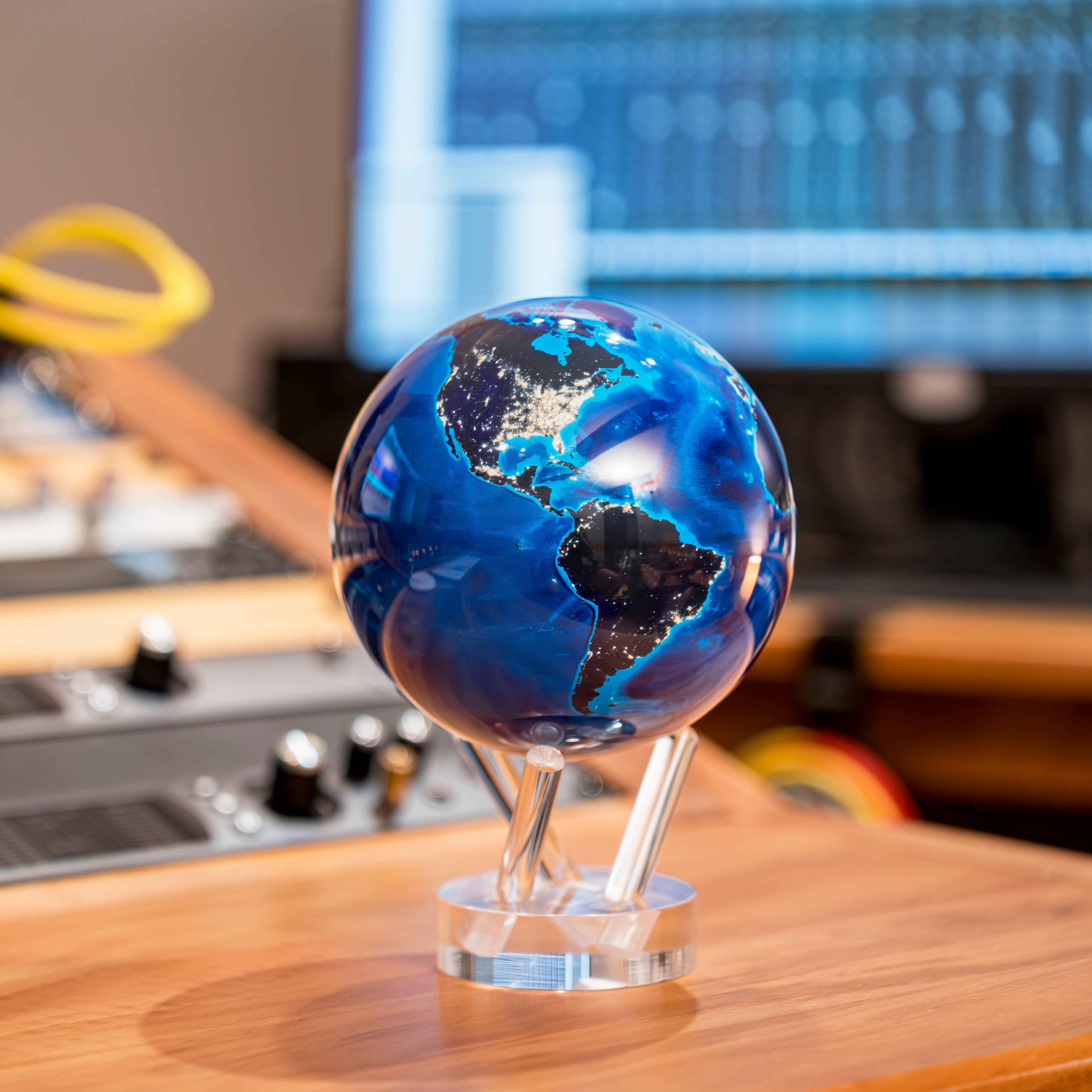 MOVA Globes | Earth at Night | Solar Rotating Globe Decor 