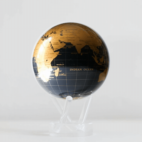 JET BLACK & GOLD GLOBE