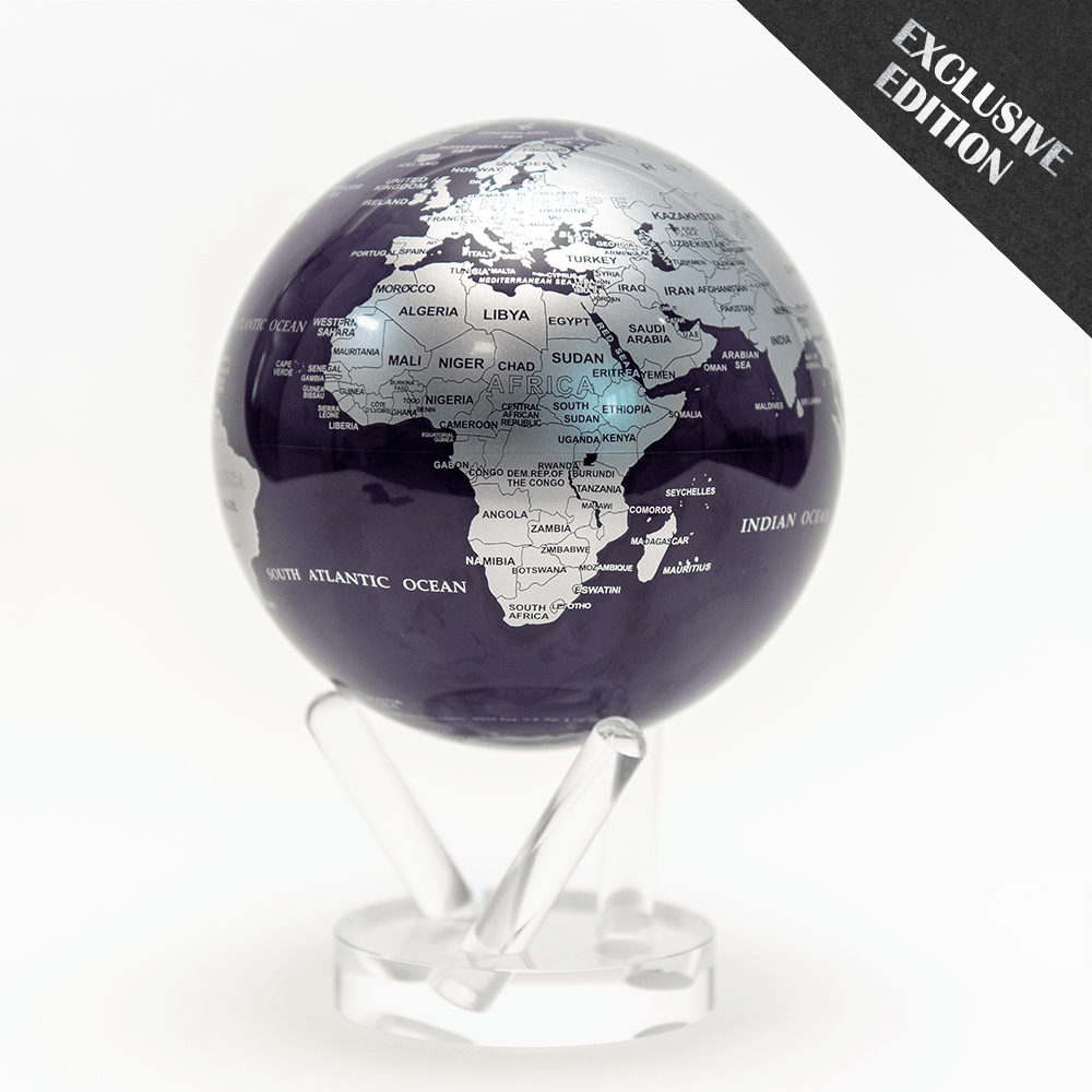 PURPLE AND SILVER GLOBE - movaglobes.store