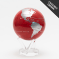 Load image into Gallery viewer, RED AND SILVER GLOBE - movaglobes.store
