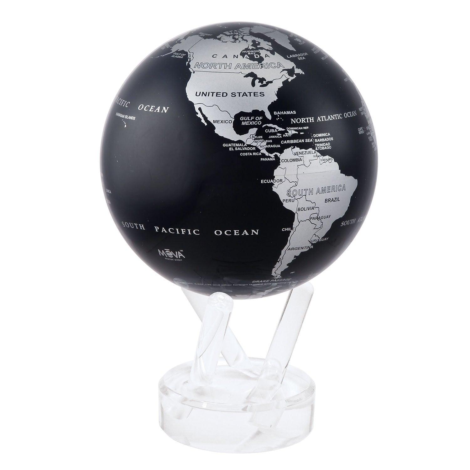 BLACK AND SILVER GLOBE - movaglobes.store