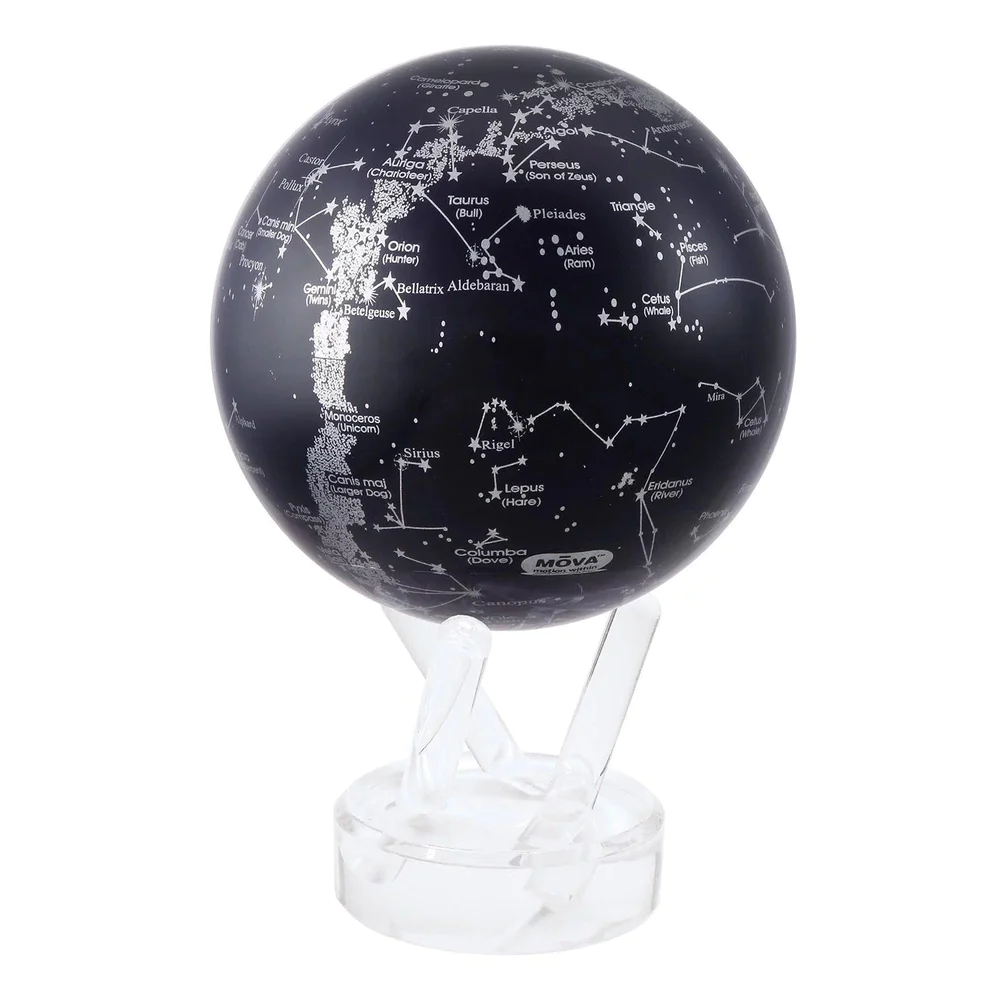 CONSTELLATIONS MOVA Globe, luxury collectible for astronomy enthusiasts, powered by light with no batteries.