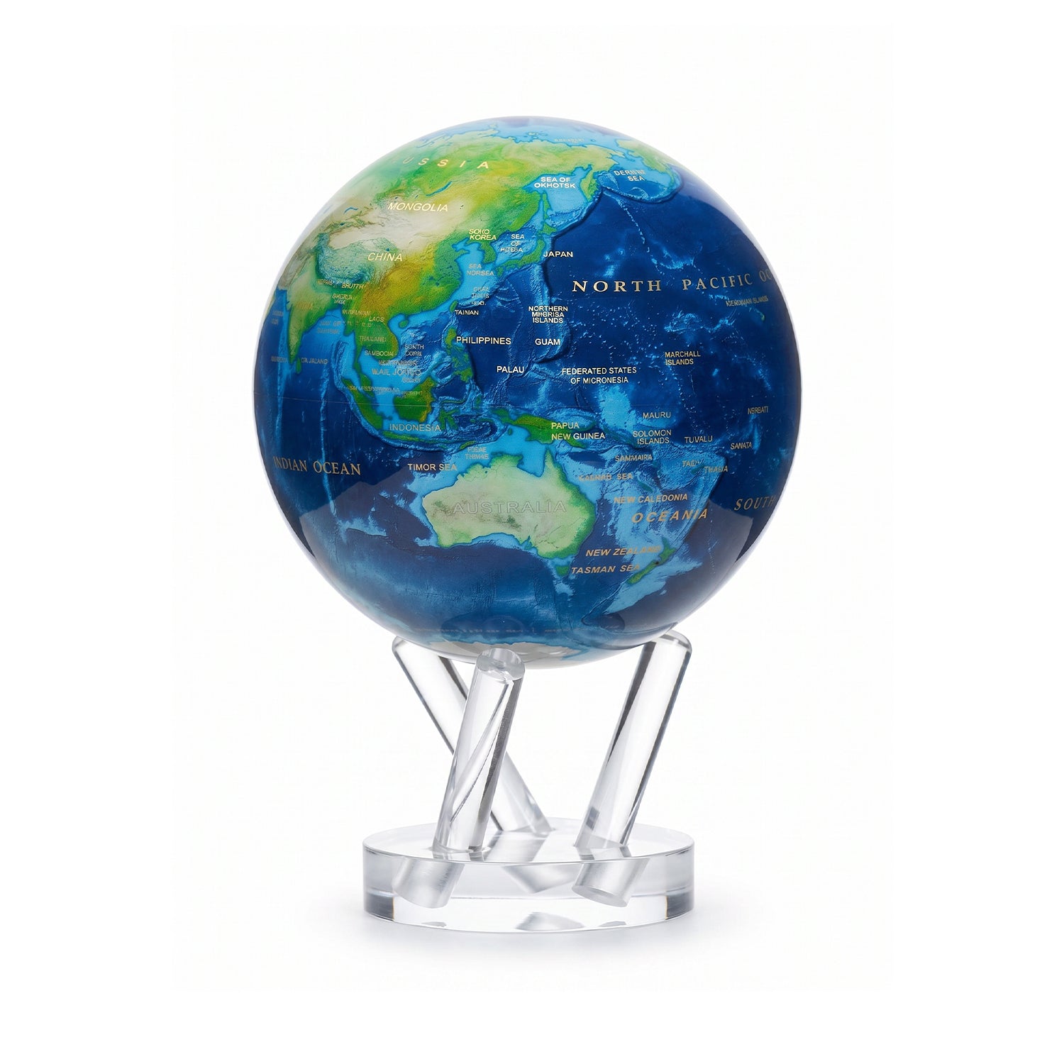 Earth Turquoise Gem MOVA Globe with acrylic base