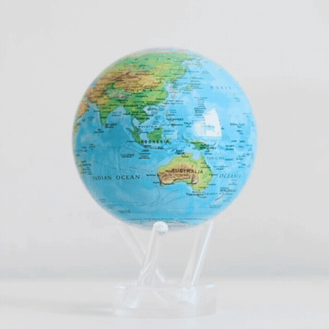 OCEAN BLUE RELIEF GLOBE